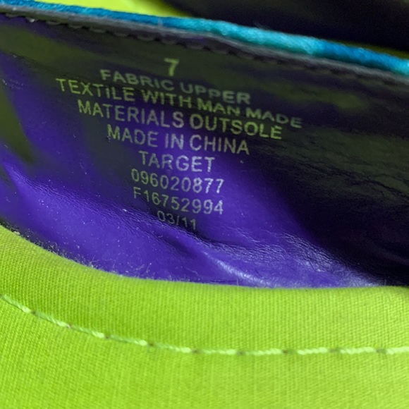 Calypso St. Barth for Target Blue and Green Size 7 Sandals - Picture 6 of 12